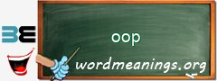 WordMeaning blackboard for oop